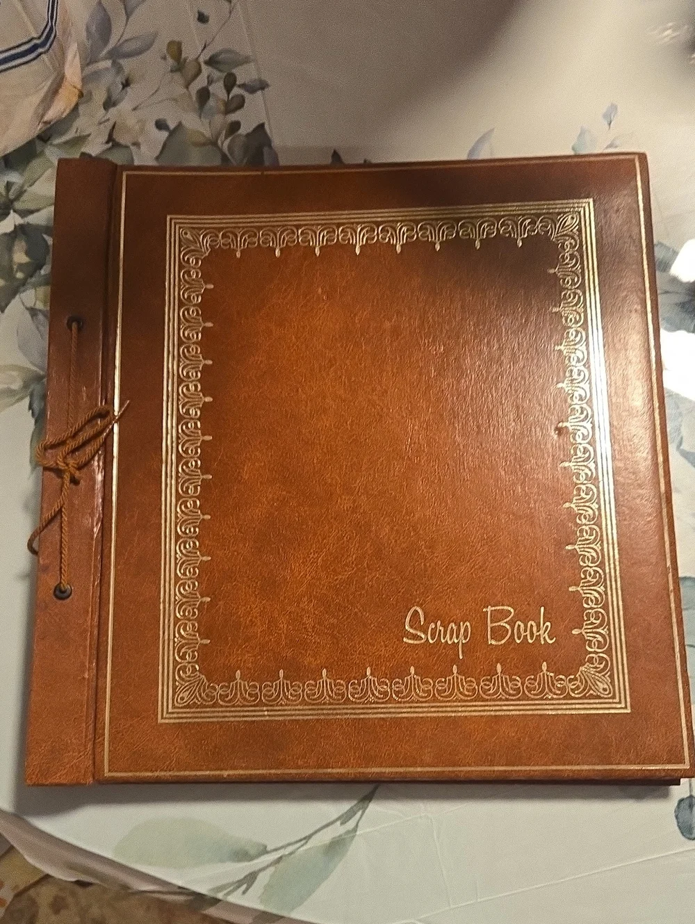 Leather-Look Brown Scrap Book Album